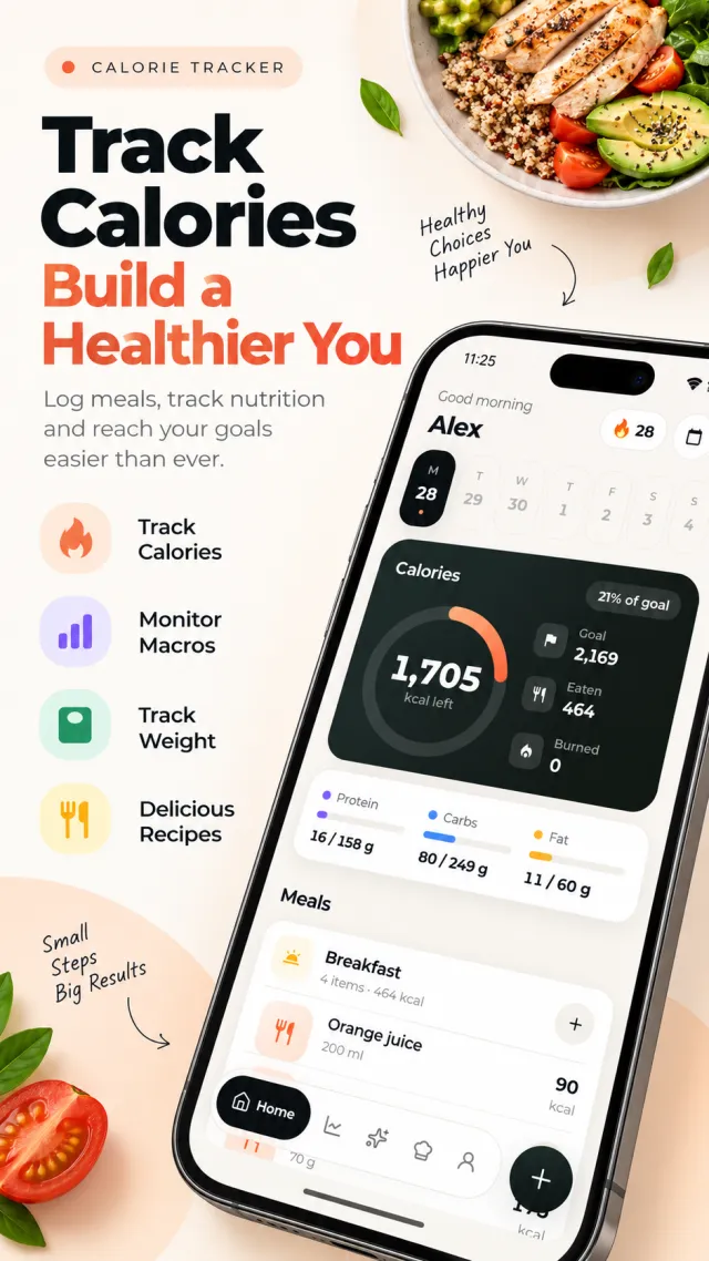 NutriOne daily calorie dashboard